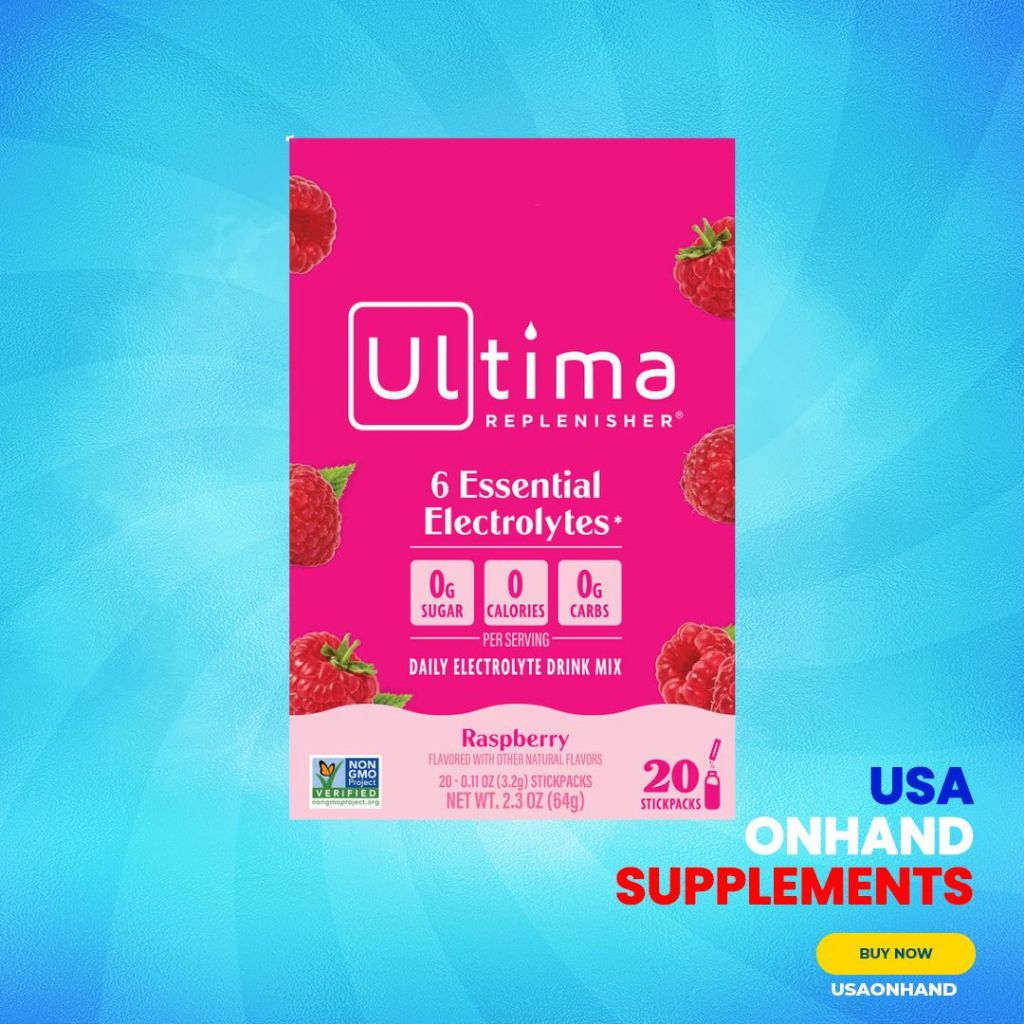 USA Onhand | Ultima Replenisher, Electrolyte Drink Mix Packets ( Great for Hydration & Digestion )