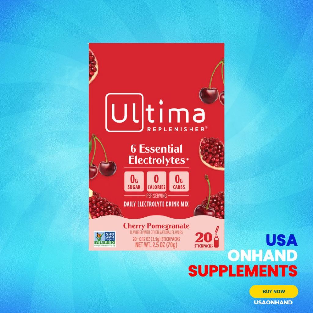 USA Onhand | Ultima Replenisher, Electrolyte Drink Mix Packets ( Great for Hydration & Digestion )
