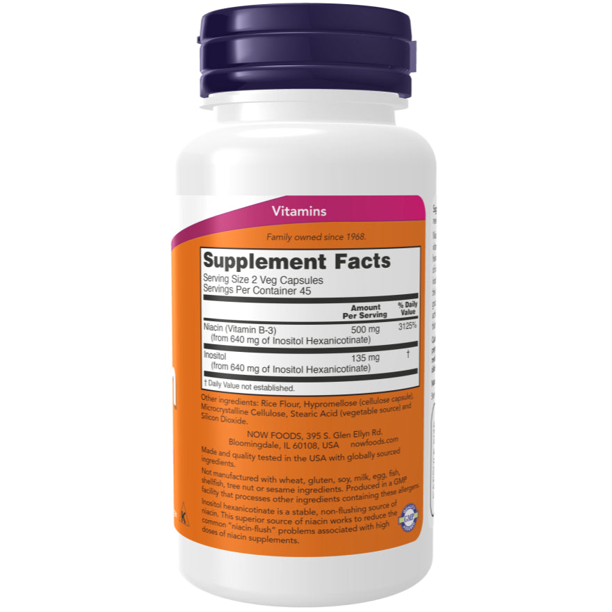 USA Onhand | NOW Foods, Flush-Free Niacin, 250 mg 90 Veg Capsules ( Supports Cardiovascular Health )