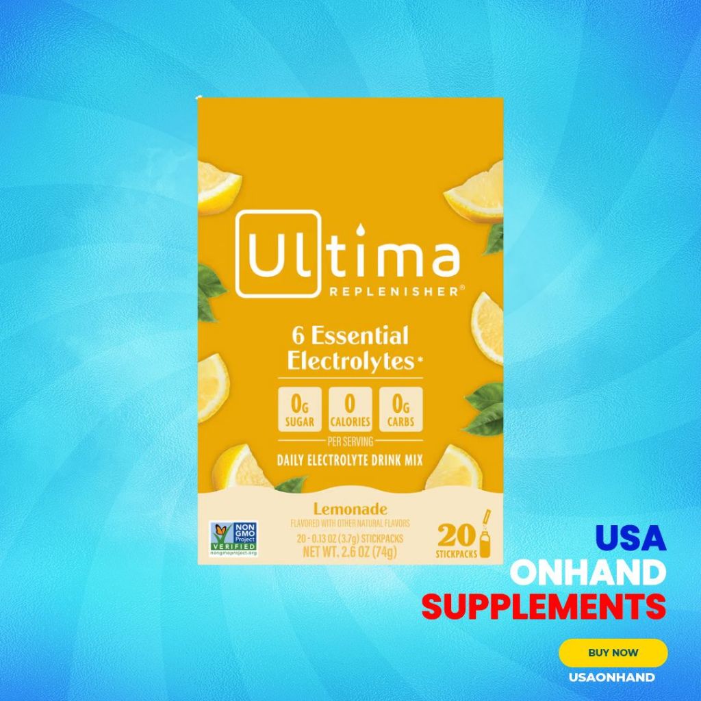 USA Onhand | Ultima Replenisher, Electrolyte Drink Mix Packets ( Great for Hydration & Digestion )