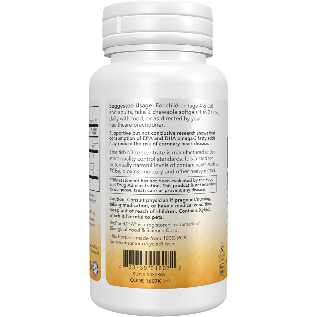 USA Onhand | NOW Foods, Kid's DHA Chewables, Tasty Fruit ( Supports Brain Health & Eye Health )