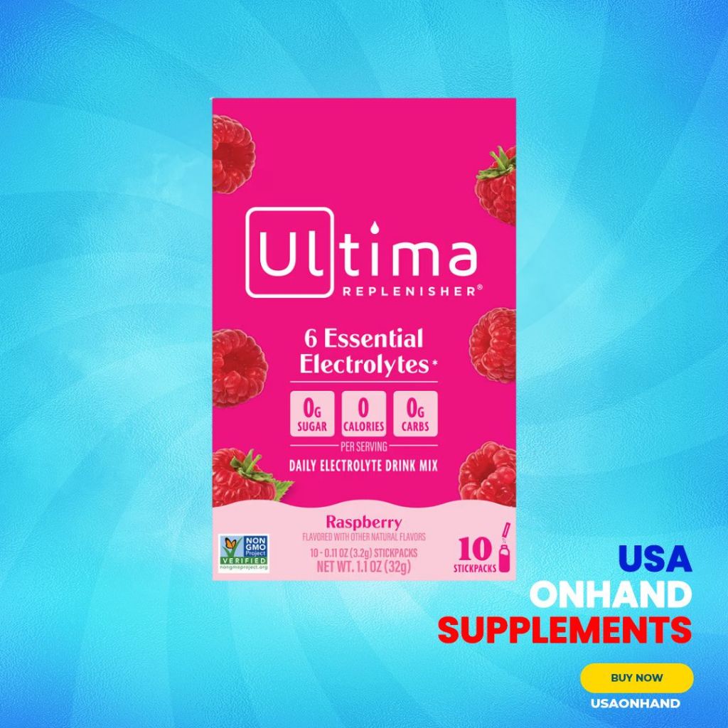 USA Onhand | Ultima Replenisher, Electrolyte Drink Mix Packets ( Great for Hydration & Digestion )