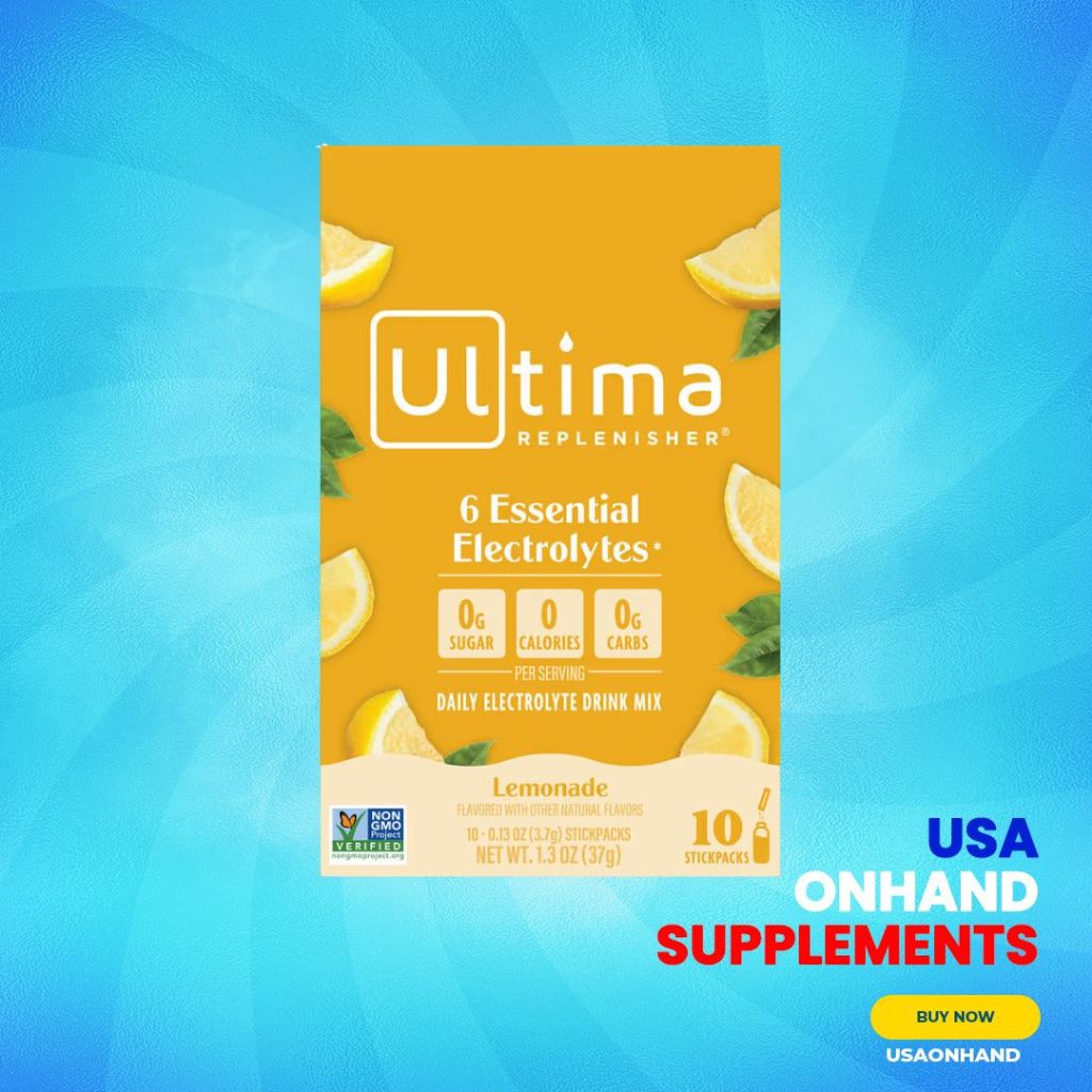 USA Onhand | Ultima Replenisher, Electrolyte Drink Mix Packets ( Great for Hydration & Digestion )