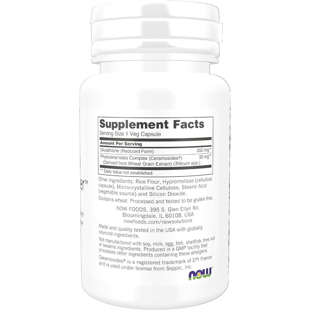 USA Onhand | NOW Foods, Solutions, Glutathione Skin Brightener ( Promotes Youthful Skin Tone )