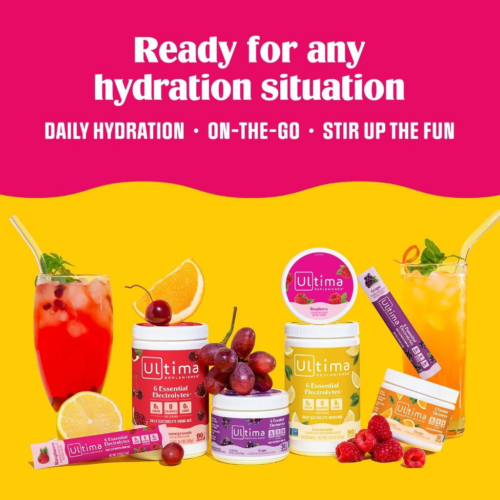 USA Onhand | Ultima Replenisher, Electrolyte Drink Mix Packets ( Great for Hydration & Digestion )
