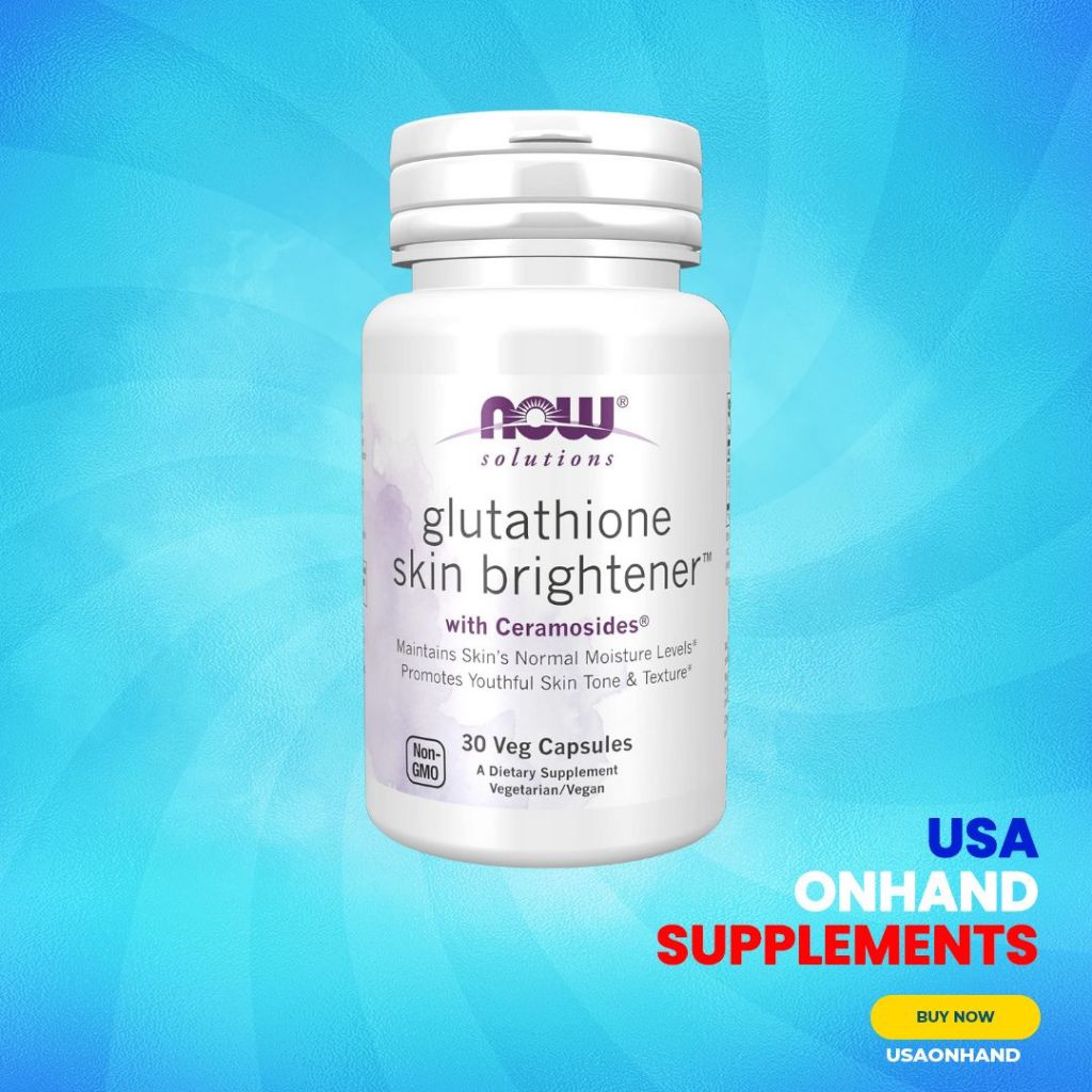 USA Onhand | NOW Foods, Solutions, Glutathione Skin Brightener ( Promotes Youthful Skin Tone )