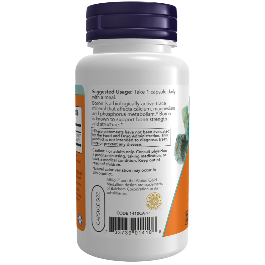 USA Onhand | NOW Foods, Boron, 3 mg, 100 Veg Capsules ( Bone Support & Enhances Cognitive Function )