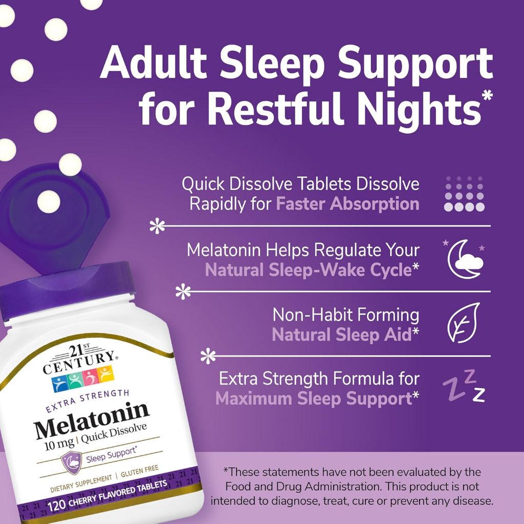 USA Onhand | 21st Century, Melatonin ( Natural Sleep Cycle and Promotes Relaxation and Sleep )