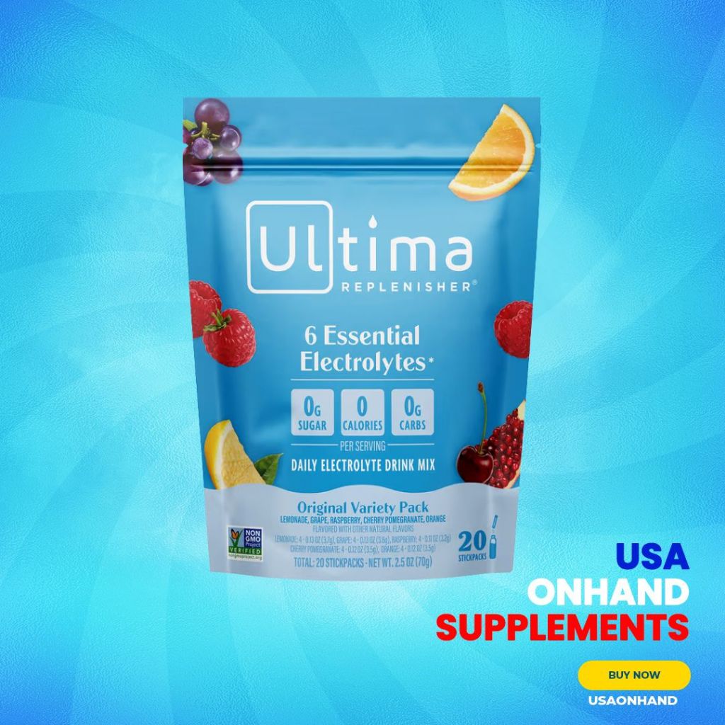 USA Onhand | Ultima Replenisher, Electrolyte Drink Mix Packets ( Great for Hydration & Digestion )