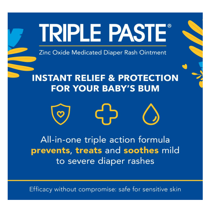 USAOnhand| Triple Paste Diaper Rash Cream for Baby - 8 Oz Tub - Zinc Oxide Ointment Treats, Soothes