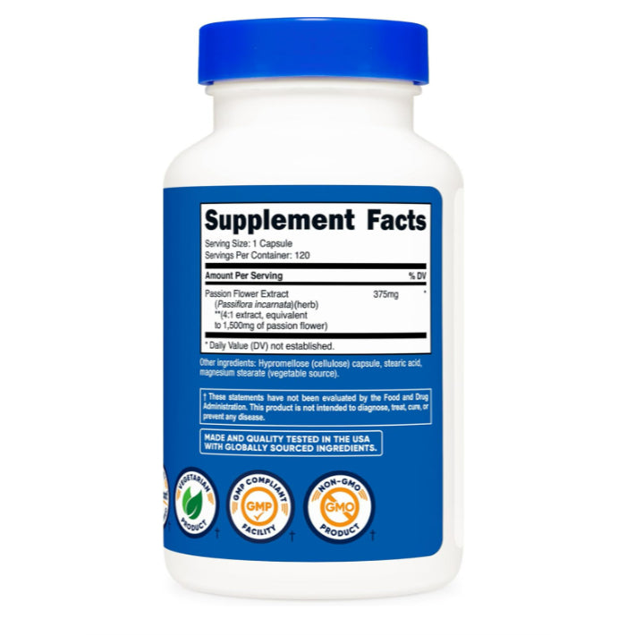 LowCost PH| Nutricost, Passion Flower Extract, 1,500 mg, 120 Capsules