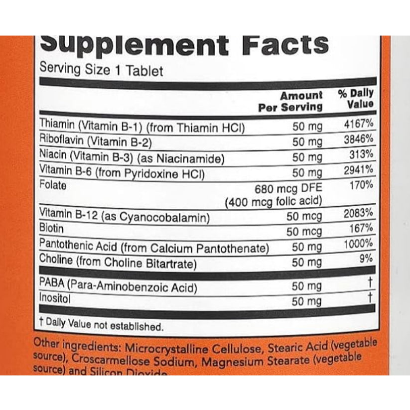 LowCostPh | NOW Foods, B-50, Veg Capsules, Nervous System Health, Non-GMO 2026 Expiry