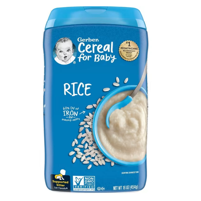 NaturalSolutions | Gerber, Cereal for Baby, Grain & Grow, 1st, 2nd Foods, Power Blend, Oatmeal, Rice