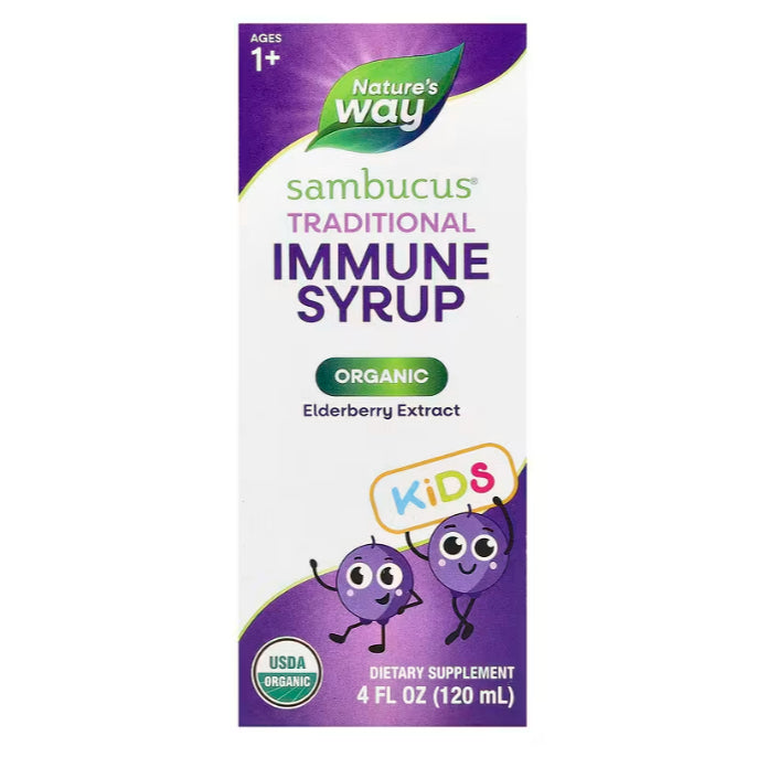 LowCostPh | Nature's Way, Sambucus for Kids, Standardized Elderberry, Immune Syrup, 120 | 240 ml