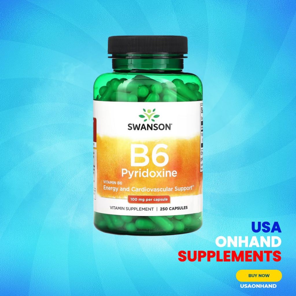 USA Onhand | Swanson, B6 Pyridoxine ( Energy and Cardiovascular Support )