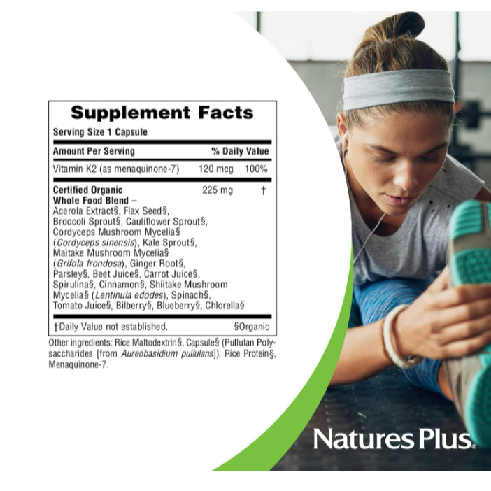 LowCost PH| NaturesPlus, Source of Life, Garden, Organic Vitamin K2, 60 Vegan Caps