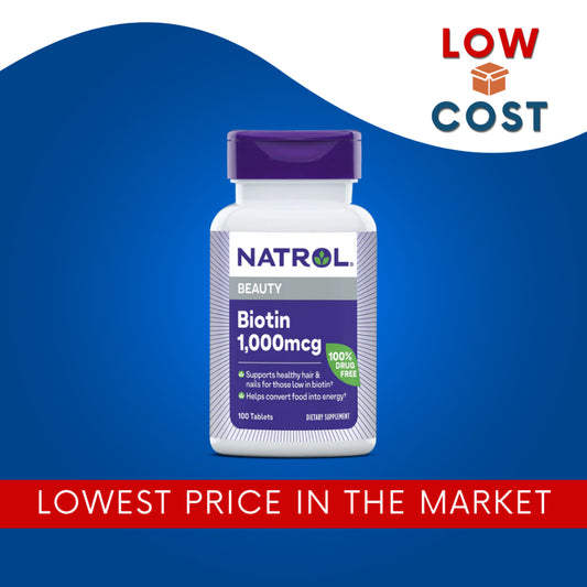 LowCostPh | Na trol, Biotin, 1,000 mcg, 100 Tablets