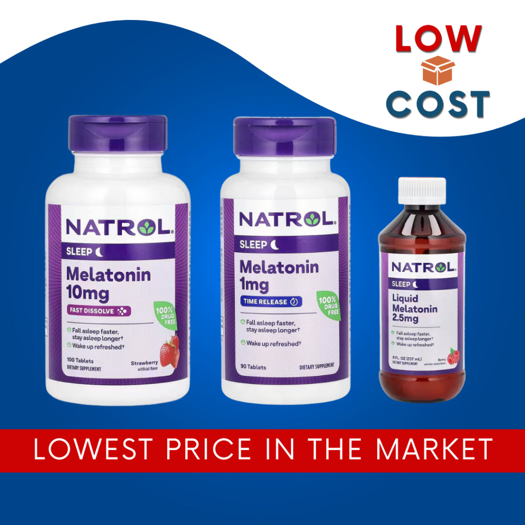 LowCostPH | Na Trol, Melatonin, Fast Dissolve, Time Release, Extra Strength, Strawberry,