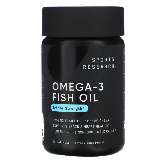 LowCost PH | Sports Research Triple Strength Omega 3 Fish Oil - Burpless Fish Oil Supplement 180 ct