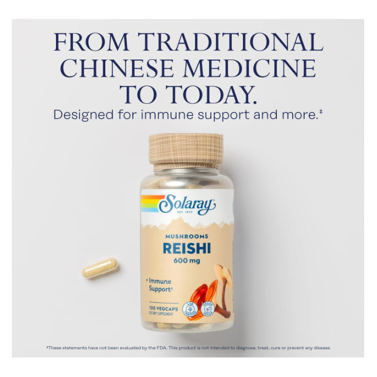 LowCost PH| SOLARAY Reishi Mushroom 600mg - Reishi Mushroom Capsules for Immune Support - Vegan, Lab