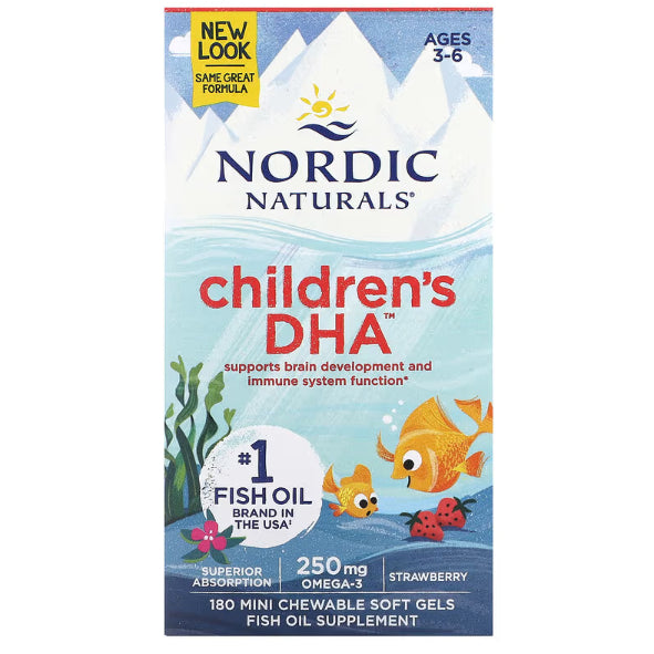 LittleSunshine | Nordic Naturals, Children's DHA, Ages 1-6, Strawberry, Vegetarian, Brain Support