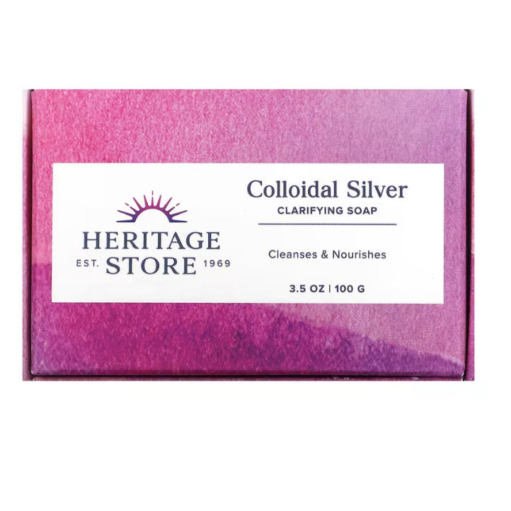 USA Onhand | Heritage Store, Colloidal Silver Clarifying Soap, 3.5 oz (100 g)