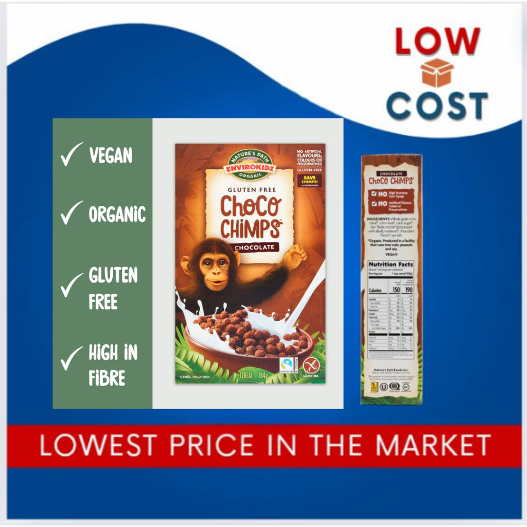LowCostPh | Nature's Path Organic Gluten Free Cereal, EnviroKidz Chocolate Cereal, Choco Chimps 284g