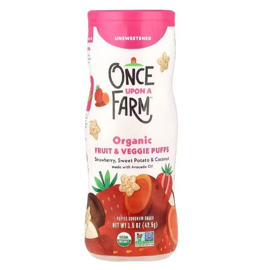 Little Sunshine | Happy Baby, Superfood Puffs Once Upon A Farm, Organic Fruit & Veggie Puffs,