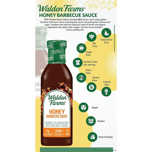 LowCostPh | Walden Farms, Honey Barbecue Sauce, 12 fl oz (355 ml), Keto Friendly, Zero Calories