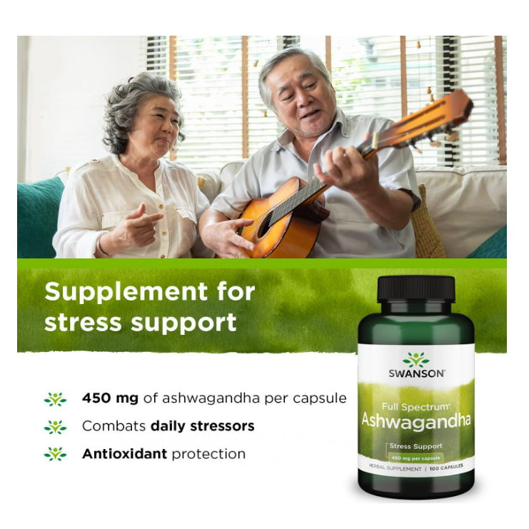 LowCost PH| Swanson, Full Spectrum® Ashwagandha, 900 mg, 100 Capsules (450 mg per Capsule)