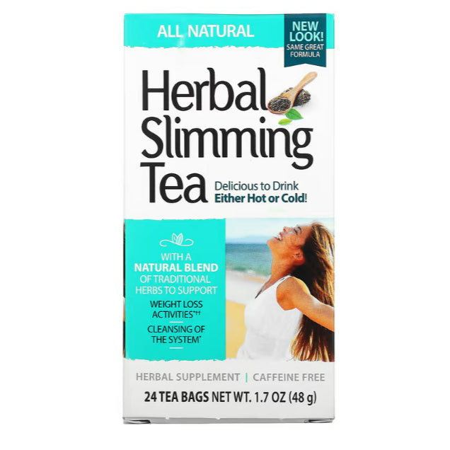 LowCostPH | 21st Century Herbal Slimming Tea Honey Lemon Caffeine Free, 24 Tea Bags, 1.7 oz (48 g)