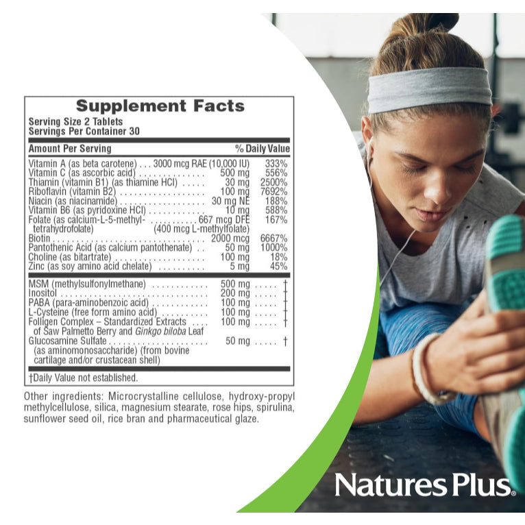 HealthilyYou | Zhou Hairfluence, NaturesPlus, Ultra Hair, For Men & Women, w/ MSM &Select Botanical