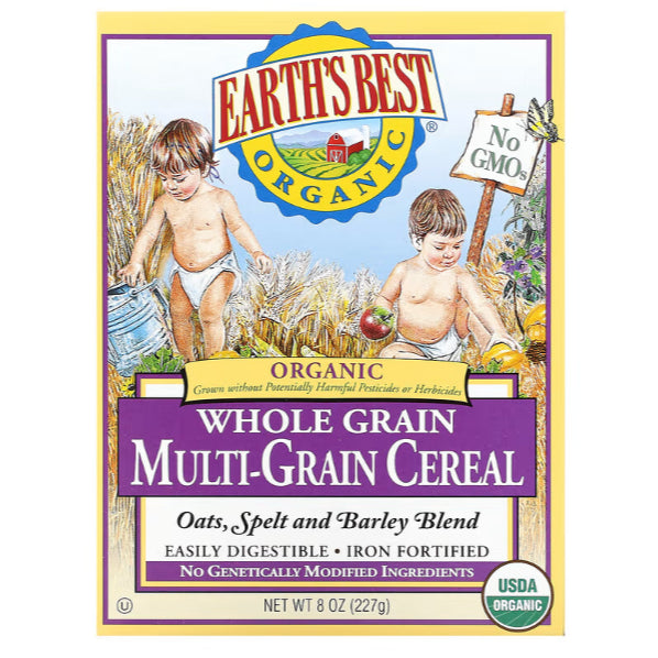 LittleSunshine | Earth's Best, Organic Whole Grain Multi-Grain Cereal, Whole Grain Oatmeal 227g