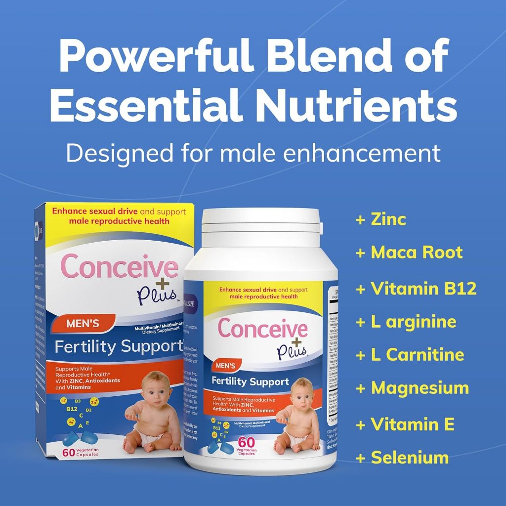 LowCost PH| Conceive Plus Men's Fertility Sperm Count Booster w/ Maca, L-Arginine, Zinc,Folate,Magne