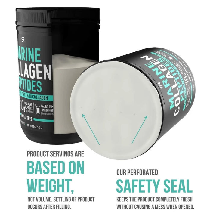 LowCost PH| Sports Research Marine Collagen Peptides Supplement - 34 Servings - Unflavored