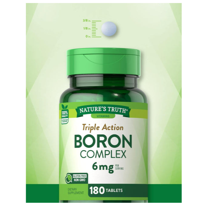 LowCost PH| Nature's Truth, Triple Action Boron Complex, 6 mg, 180 Tablets (3 mg per Tablet)