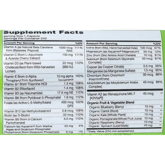 LowCostPH | NATURELO, One Daily Multivitamin For Men, 240 Vegetarian Capsules