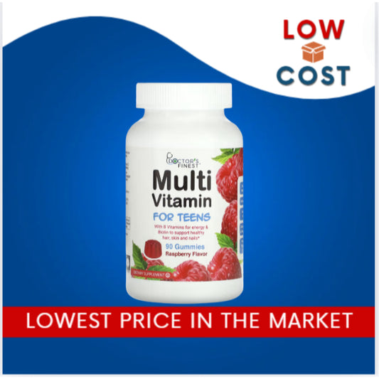 LowCost PH| Doctor's Finest, Multi Vitamin for Teens, Raspberry, 90 Gummies