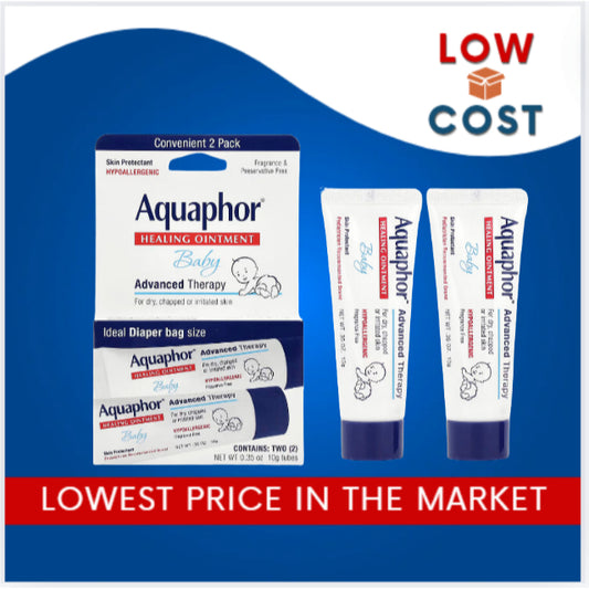 LowCost PH| Aquaphor, Baby Healing Ointment, Fragrance Free , 2 Tubes, 0.35 oz (10 g) Each