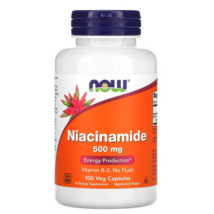 LowCostPh | NOW Foods, Niacinamide, 500 mg, 100 Veg Capsules, Energy Production Vitamin B-3, NoFlush