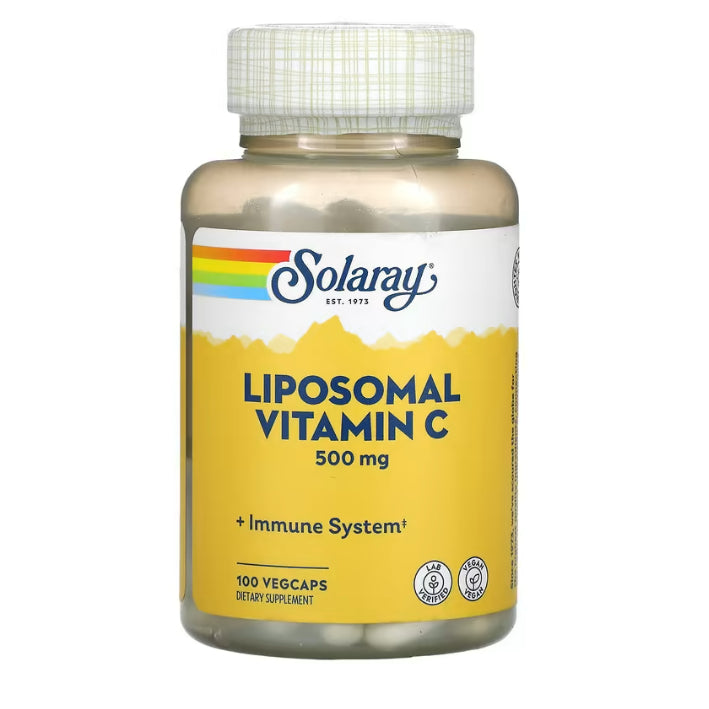 LowCostPh | Solaray, Liposomal Vitamin C, 500 mg, 100 VegCaps,  Buffered Super Bio Vitamin C,1,000mg