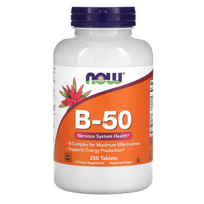 LowCostPh | NOW Foods, B-50, Veg Capsules, Nervous System Health, Non-GMO 2026 Expiry