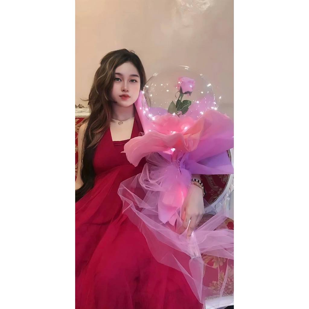 Grocer Farmer | Rose Balloon LED Bouquet Luminous Balloons Gift Wedding Birthday Party Gift