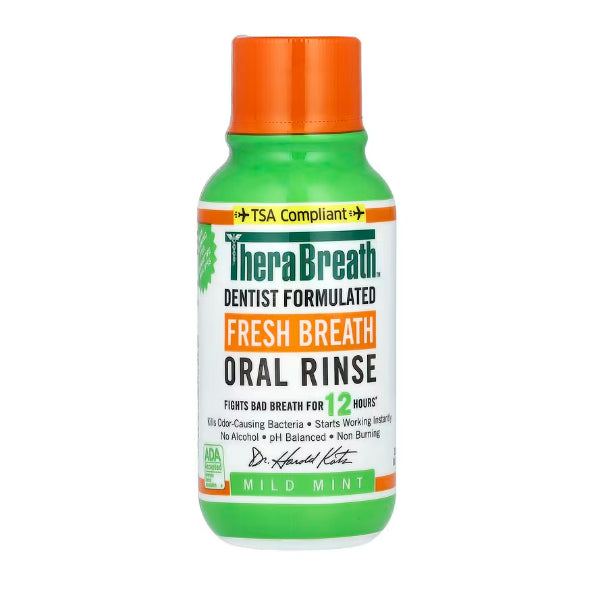 USAOnhand| Ready To Ship TheraBreath, Fresh Breath Oral Rinse, Invigorating Icy Mint, 3 fl oz