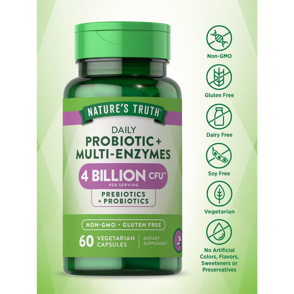 Nature'sTrusthPH | Nature's Truth, Probiotic Acidophilus, Daily Probiotic + Multi-Enzymes, Immunity