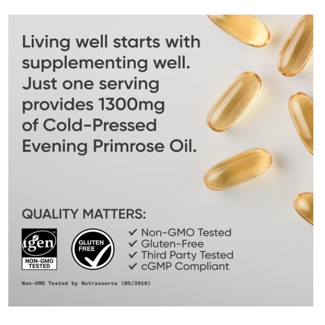 LowCost PH| Sports Research, Evening Primrose, 1,300 mg, from Cold Pressed Oil 120 Softgels