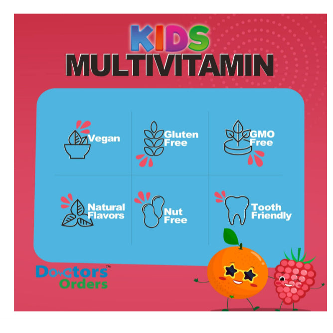 LowCost PH| Doctor's Finest, Multi Vitamin for Teens, Raspberry, 90 Gummies