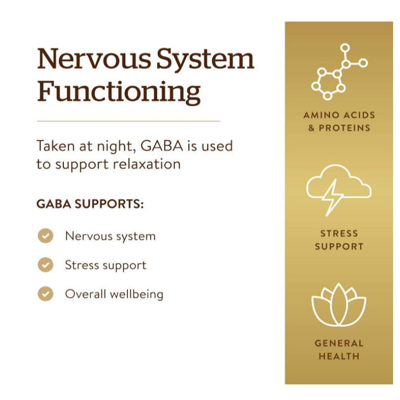 USA Onhand | Solgar, GABA ( Nervous System Support )