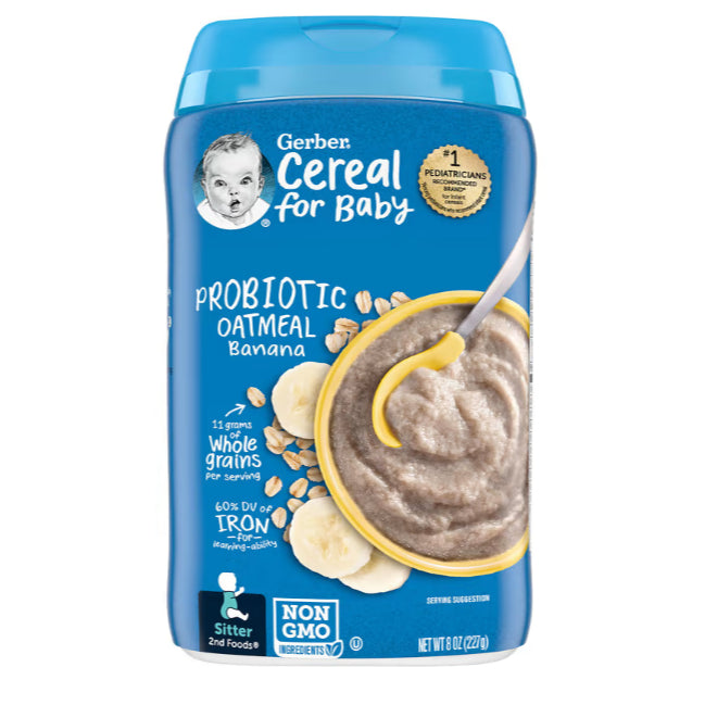 NaturalSolutions | Gerber, Cereal for Baby, Grain & Grow, 1st, 2nd Foods, Power Blend, Oatmeal, Rice