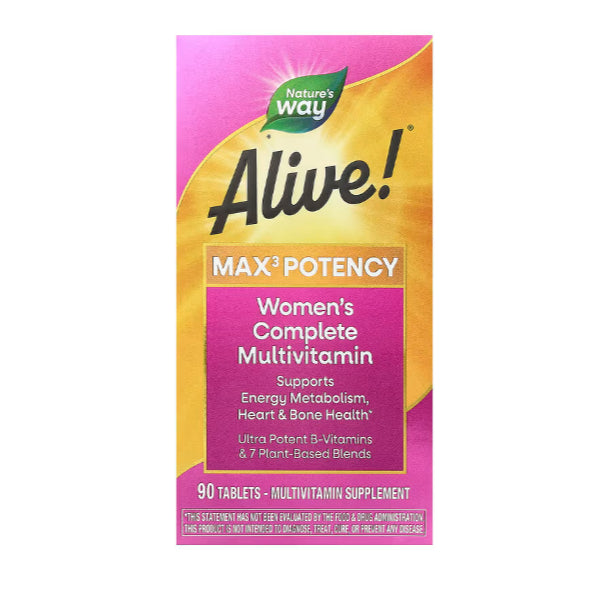 USA Onhand | Nature's Way, Alive! Max3 Potency, Men's and Women's Daily Multivitamin, No Added Iron